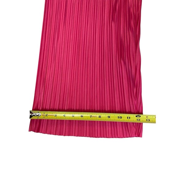 Nine West Women’s Pink Pleated Wide Leg Pants Size L NWT Polyester Elastic Waist - Picture 8 of 10